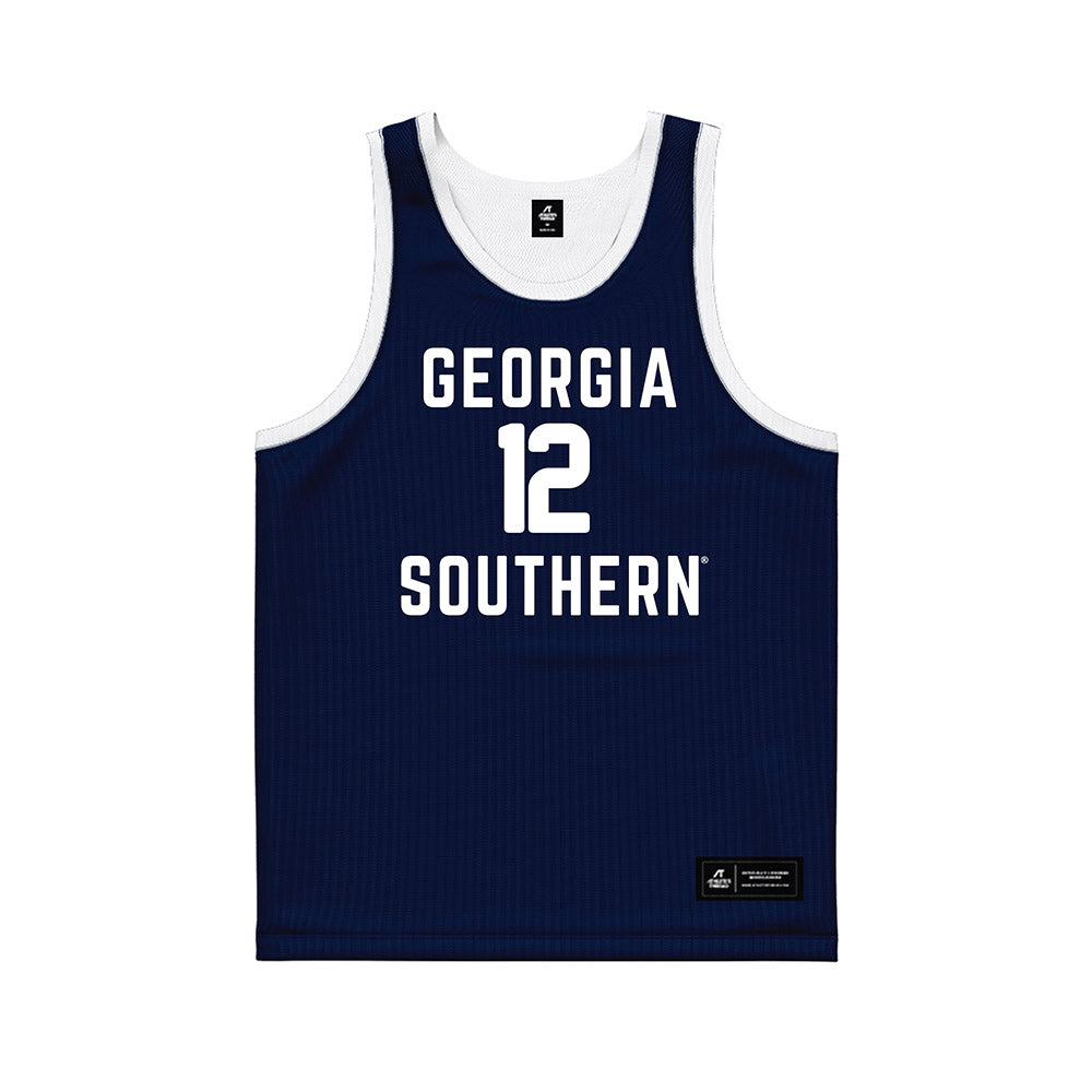 Georgia Southern - NCAA Men's Basketball : Elidjah Savane - Blue Basketball Jersey-0