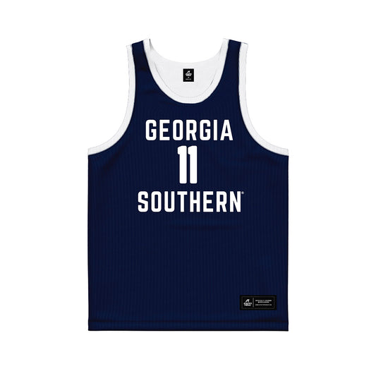 Georgia Southern - NCAA Men's Basketball : Shainen Carter - Blue Basketball Jersey-0