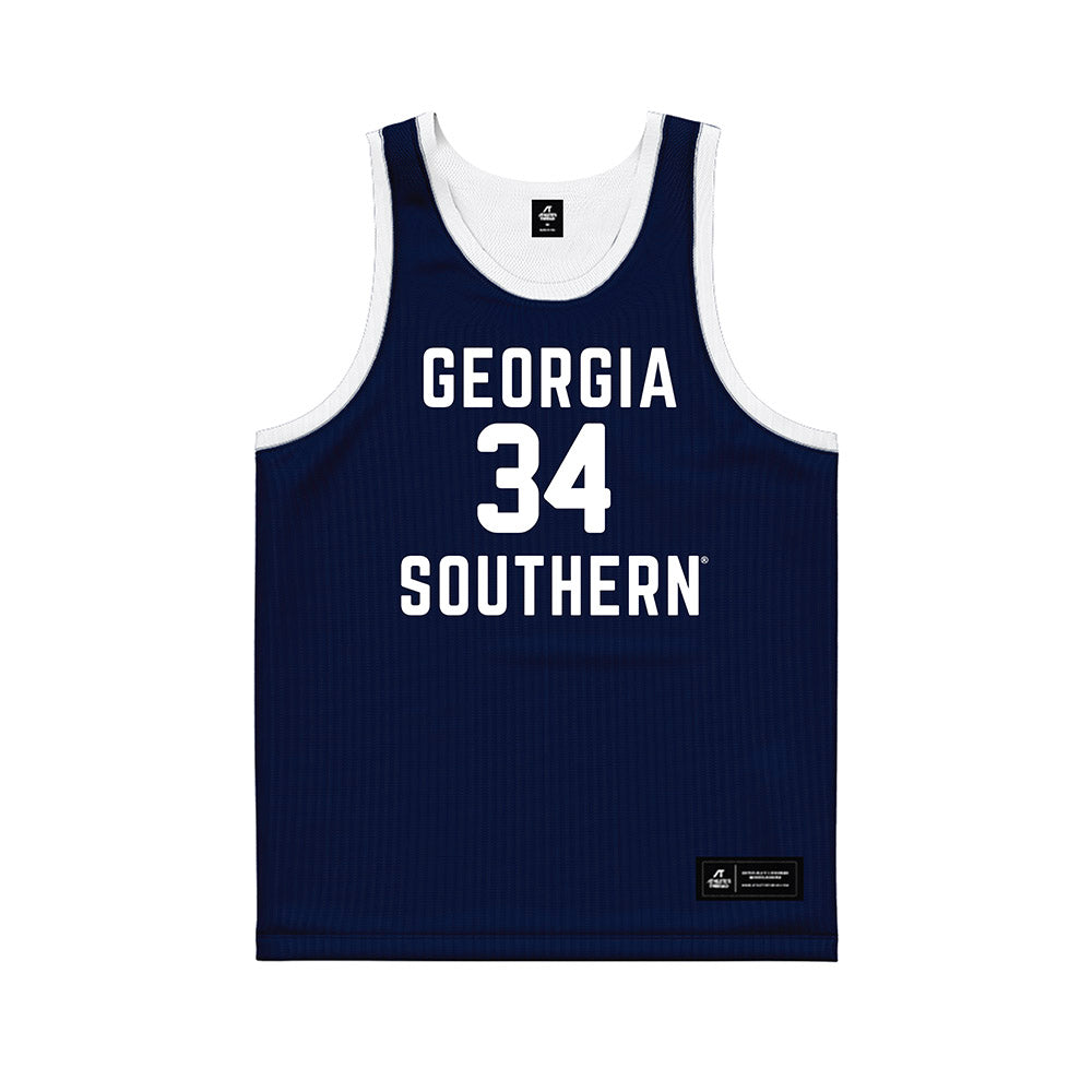 Georgia Southern - NCAA Men's Basketball : Pavle Ridesic - Blue Basketball Jersey-0