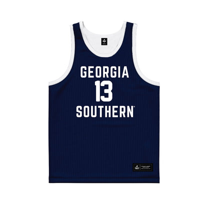 Georgia Southern - NCAA Men's Basketball : Jeromy Davis - Blue Basketball Jersey-0