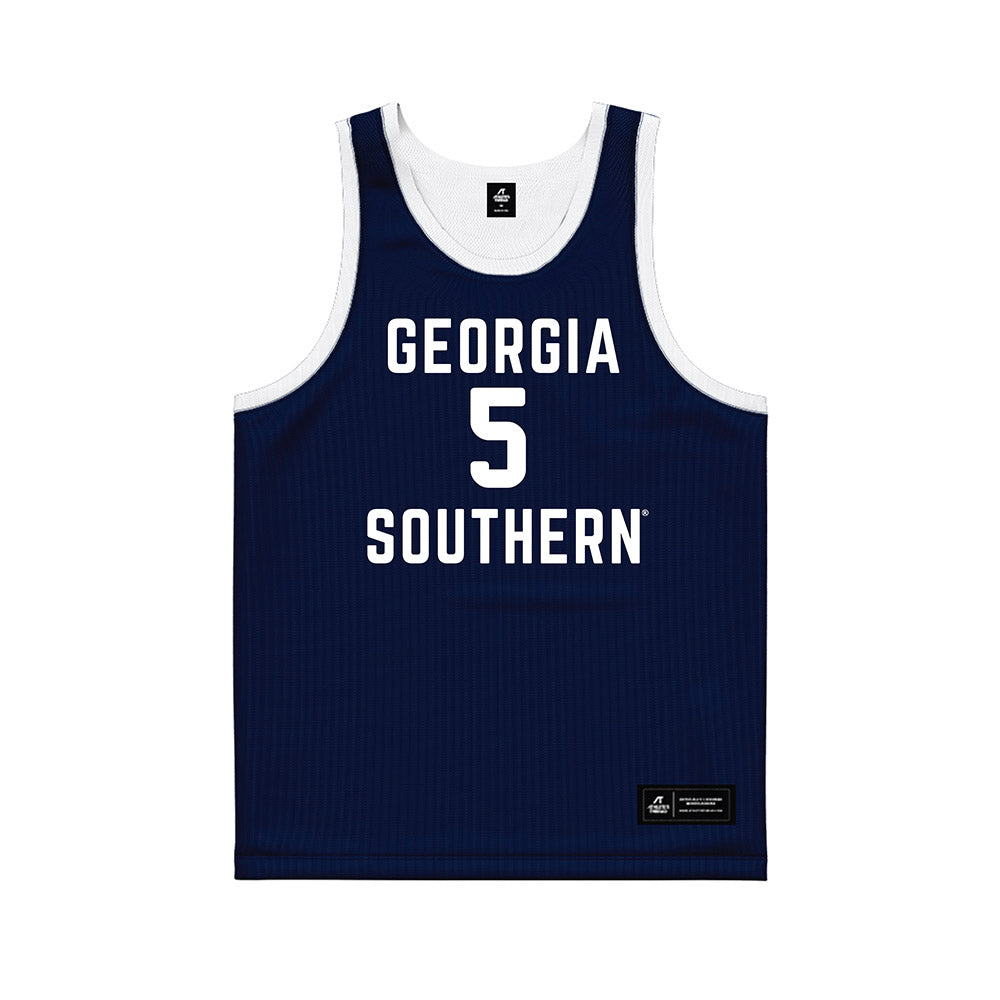 Georgia Southern - NCAA Men's Basketball : Cole Crissman - Blue Basketball Jersey-0