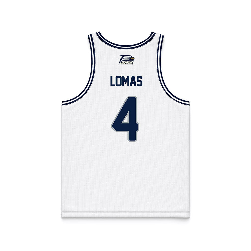 Georgia Southern - NCAA Men's Basketball : Cade Lomas - White Basketball Jersey-1
