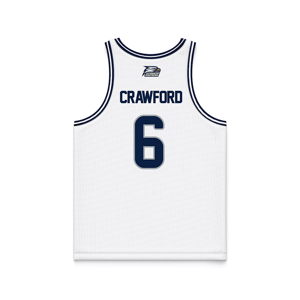 Georgia Southern - NCAA Men's Basketball : Jayden Crawford - White Basketball Jersey-1
