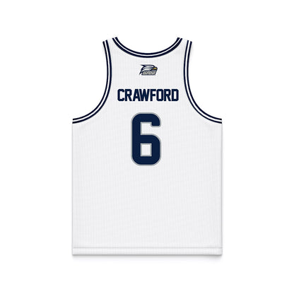 Georgia Southern - NCAA Men's Basketball : Jayden Crawford - White Basketball Jersey-1