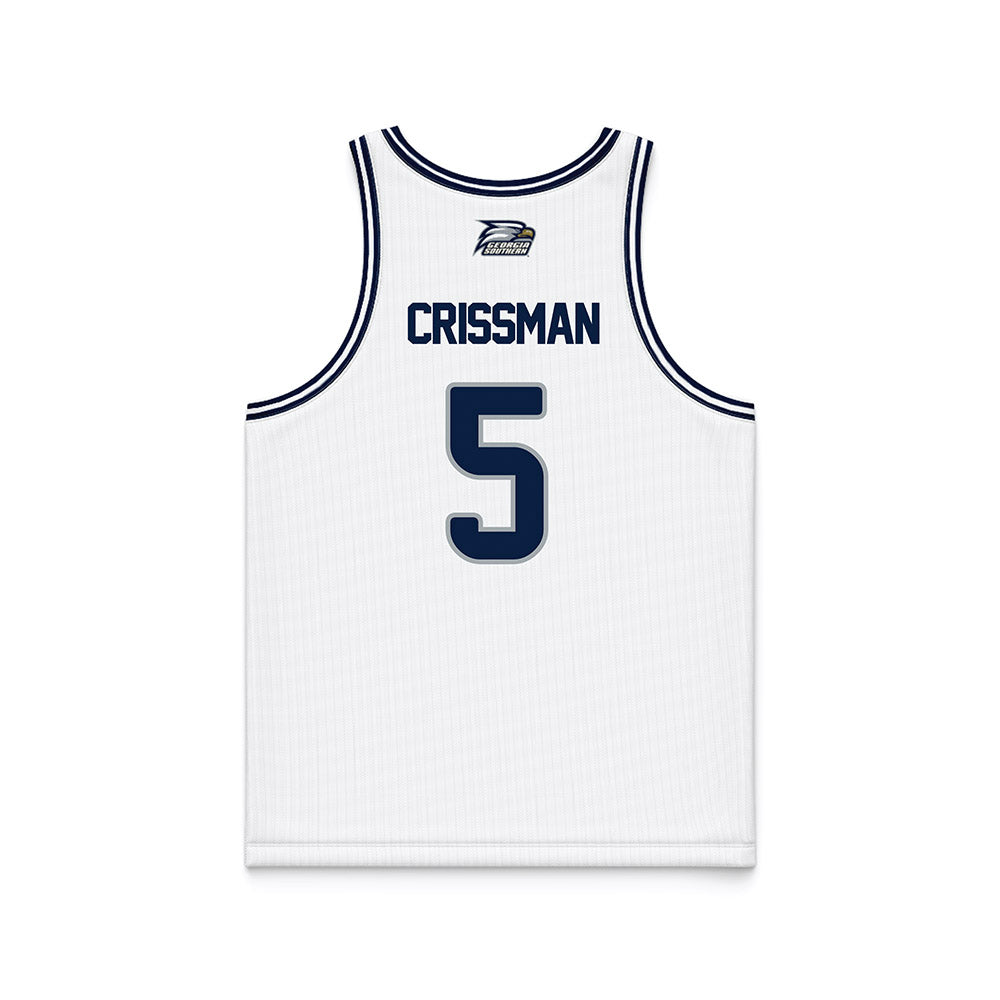 Georgia Southern - NCAA Men's Basketball : Cole Crissman - White Basketball Jersey-1