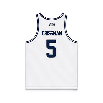 Georgia Southern - NCAA Men's Basketball : Cole Crissman - White Basketball Jersey-1