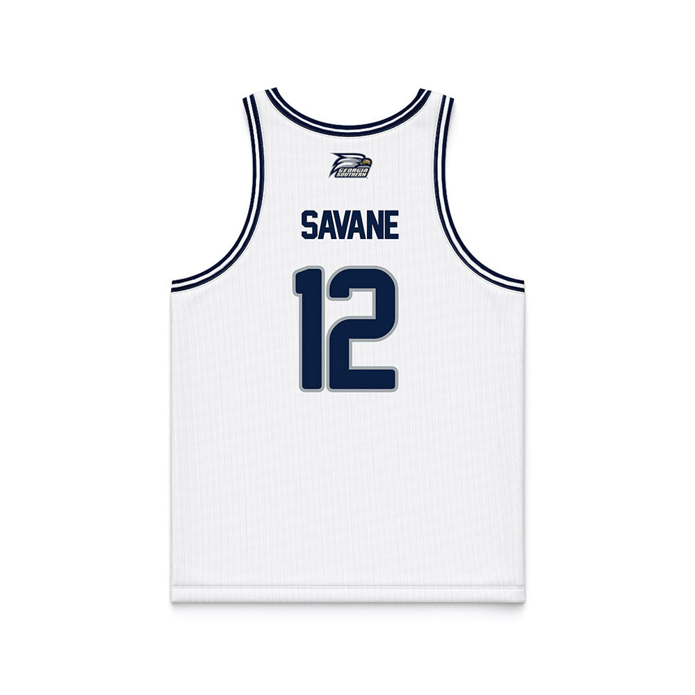 Georgia Southern - NCAA Men's Basketball : Elidjah Savane - White Basketball Jersey-1