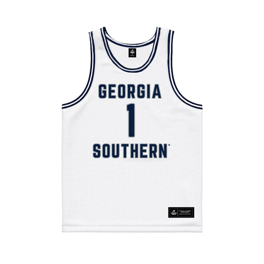 Georgia Southern - NCAA Men's Basketball : Dwayne Williams - White Basketball Jersey-0