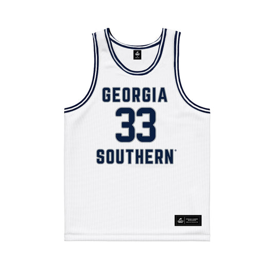 Georgia Southern - NCAA Men's Basketball : Elton James - White Basketball Jersey-0