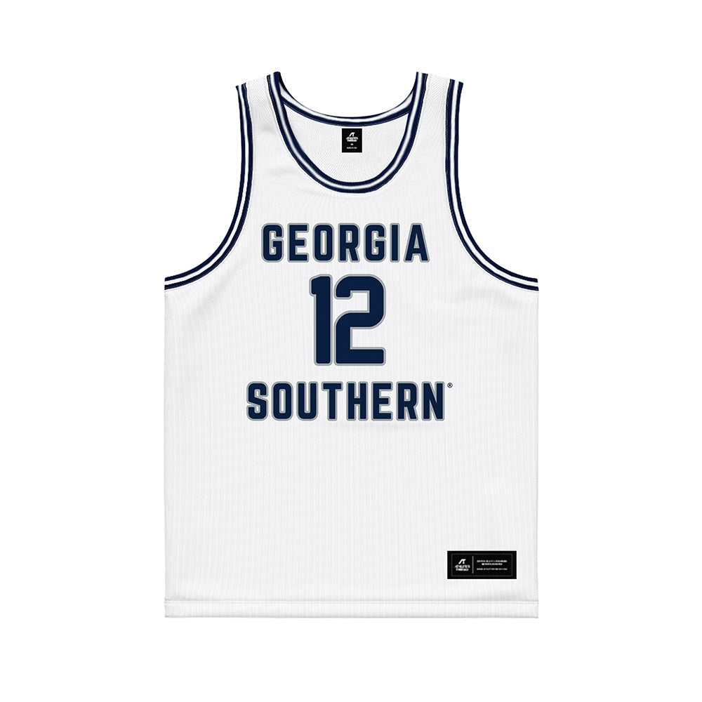Georgia Southern - NCAA Men's Basketball : Tyren Moore - White Basketball Jersey-0