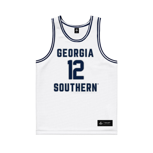 Georgia Southern - NCAA Men's Basketball : Tyren Moore - White Basketball Jersey-0