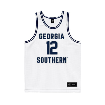 Georgia Southern - NCAA Men's Basketball : Elidjah Savane - White Basketball Jersey-0