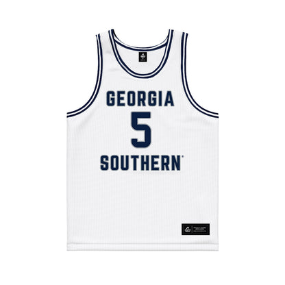 Georgia Southern - NCAA Men's Basketball : Cole Crissman - White Basketball Jersey-0