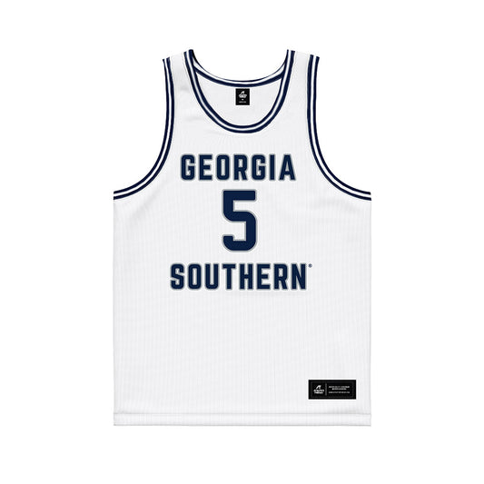 Georgia Southern - NCAA Men's Basketball : Nakavieon White - White Basketball Jersey-0