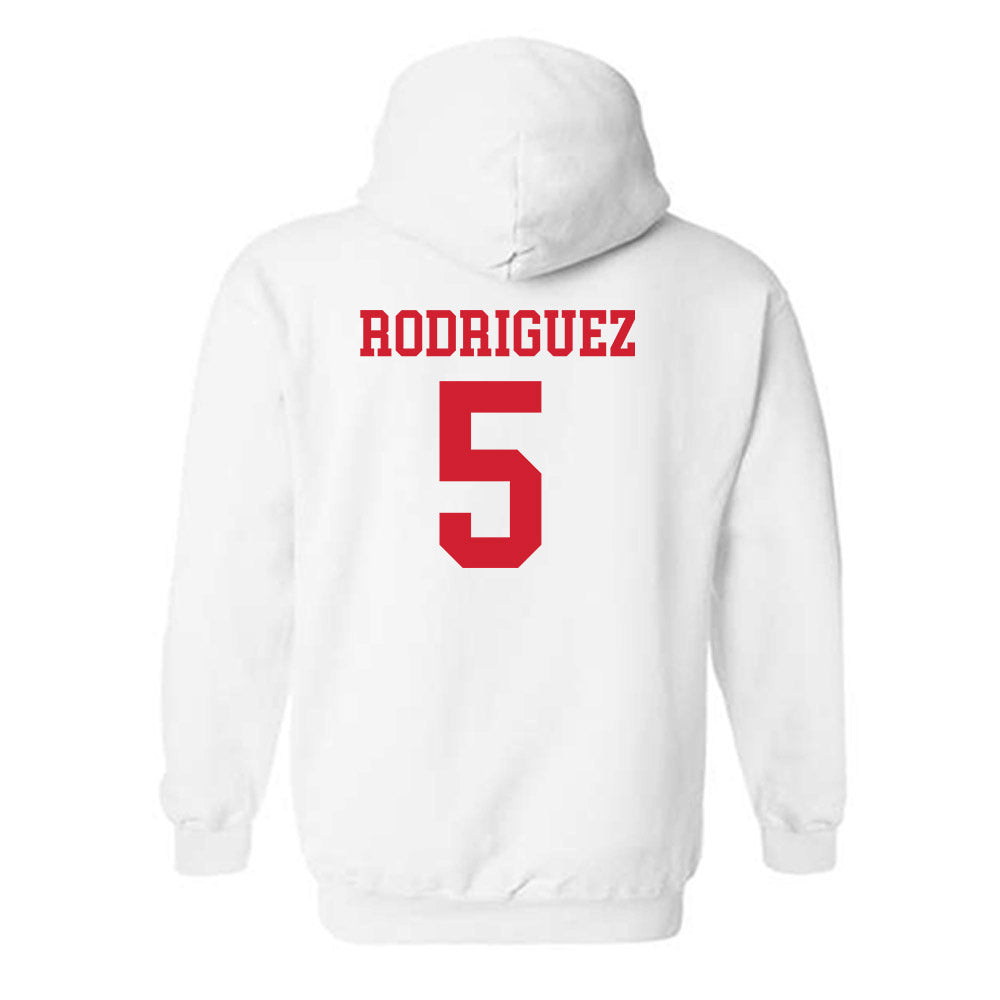 Fairfield - NCAA Men's Basketball : Nasir Rodriguez - Classic Shersey Hooded Sweatshirt-1