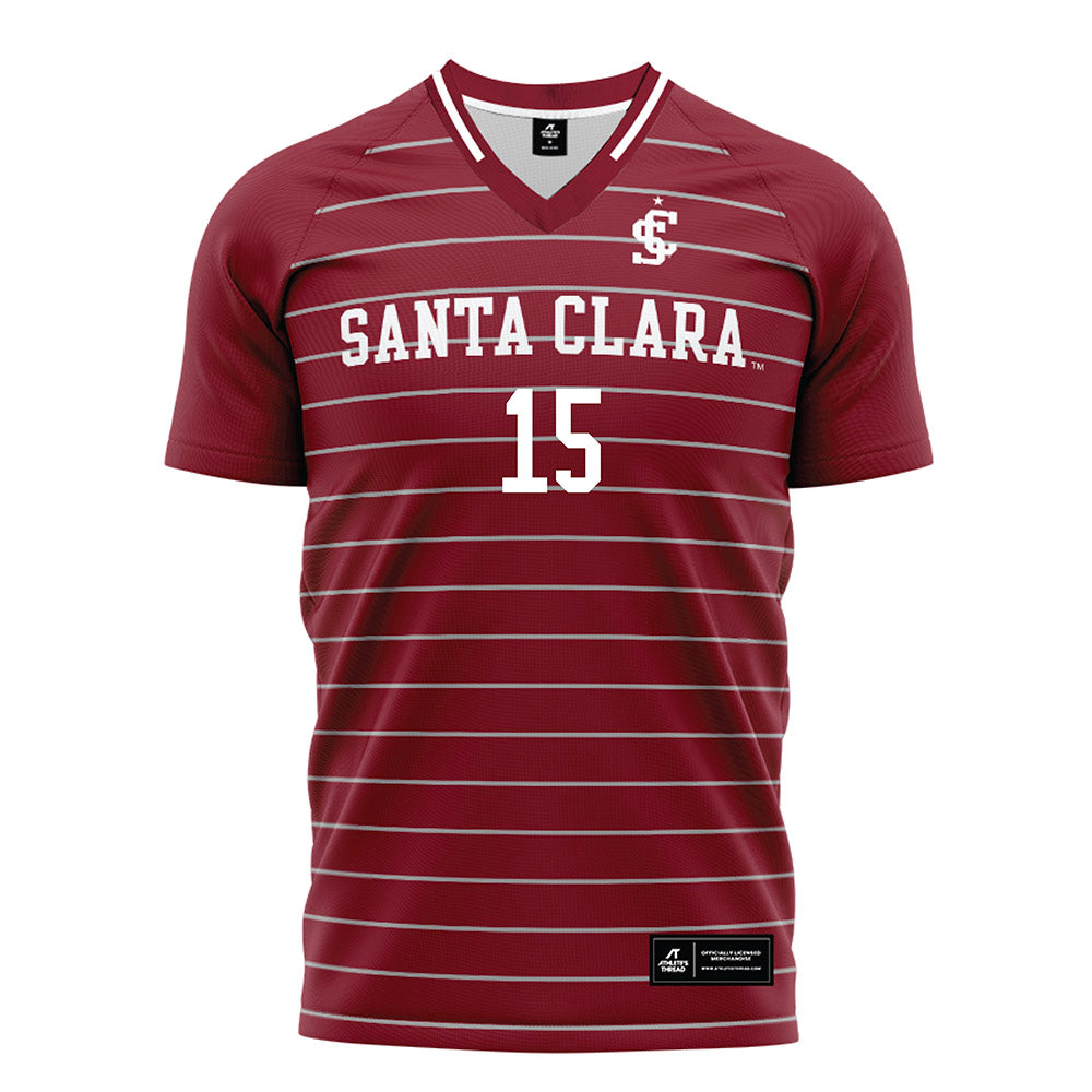 SCU - NCAA Men's Soccer : Moises Almontes - Red Soccer Jersey-0