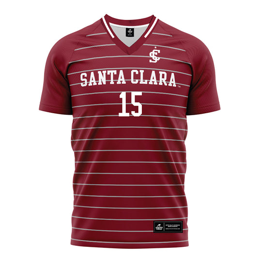 SCU - NCAA Men's Soccer : Moises Almontes - Red Soccer Jersey-0
