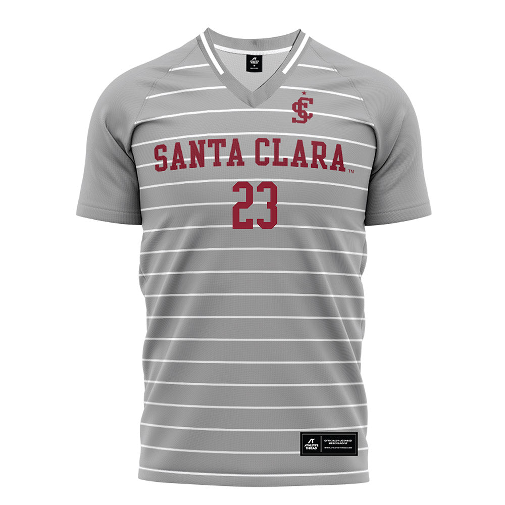SCU - NCAA Men's Soccer : Spencer Roberts - Grey Soccer Jersey-0