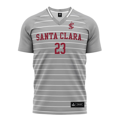 SCU - NCAA Men's Soccer : Spencer Roberts - Grey Soccer Jersey-0