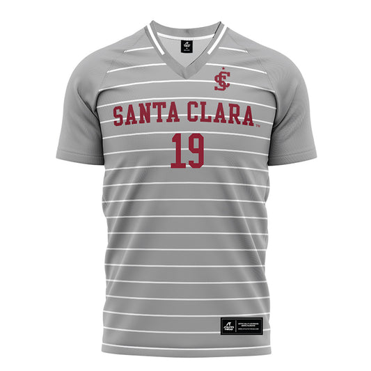 SCU - NCAA Men's Soccer : Josmar Guandique - Grey Soccer Jersey-0