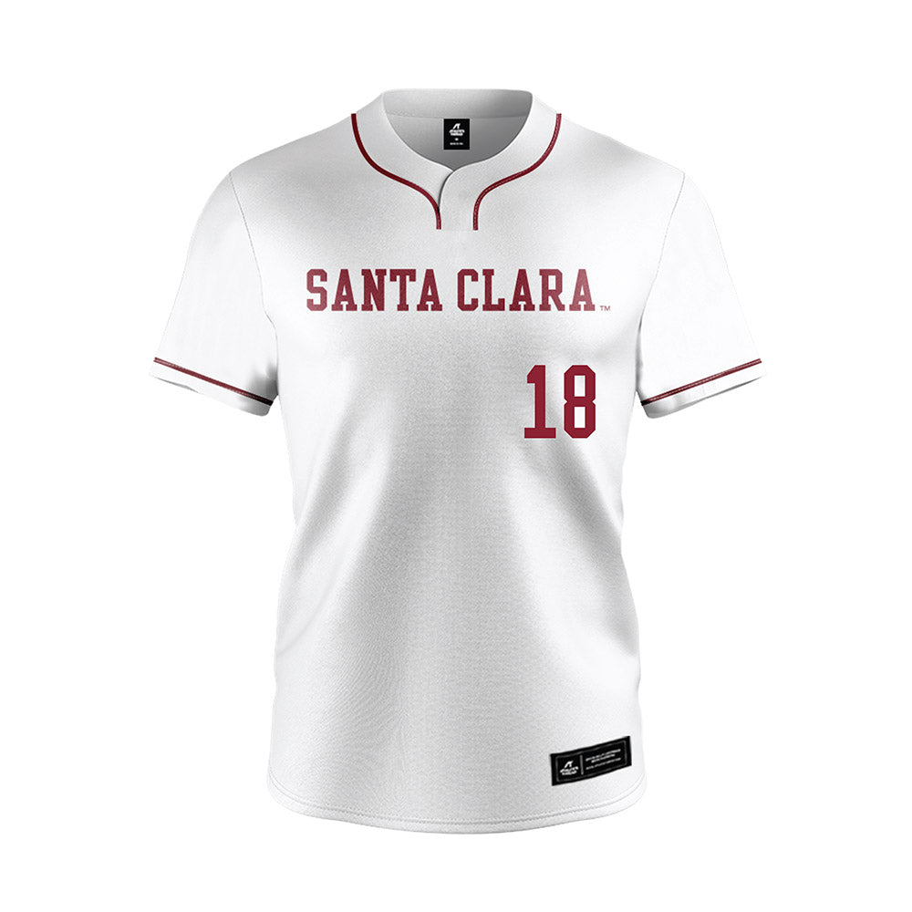 SCU - NCAA Softball : Claire Krotine - White Jersey-0