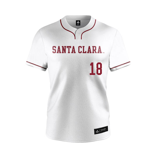 SCU - NCAA Softball : Claire Krotine - White Jersey-0