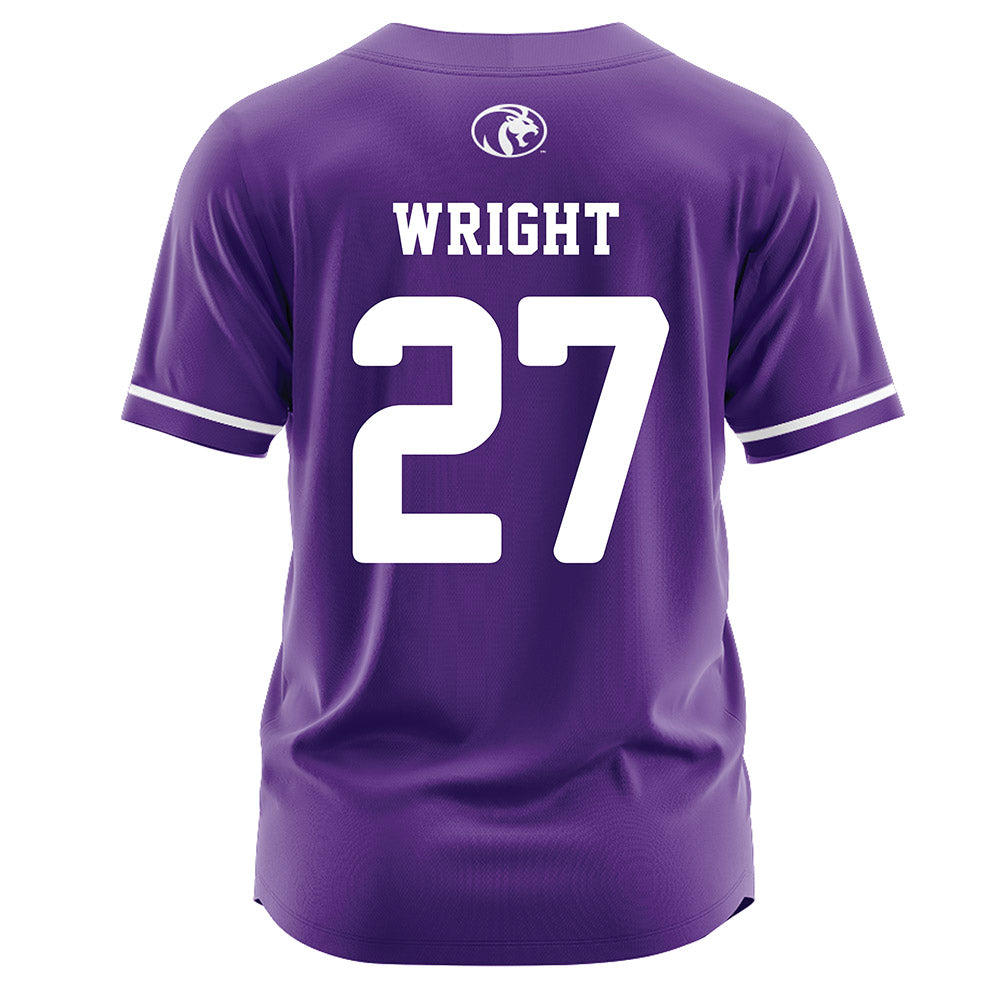 North Alabama - NCAA Softball : Claire Wright - Purple Jersey-1