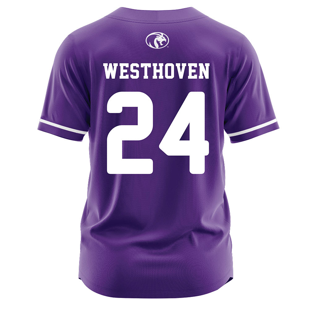 North Alabama - NCAA Softball : Lindsey Westhoven - Purple Jersey-1