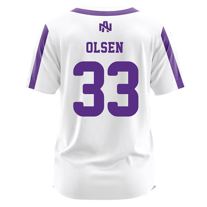 North Alabama - NCAA Softball : Maggie Olsen - White Jersey-1