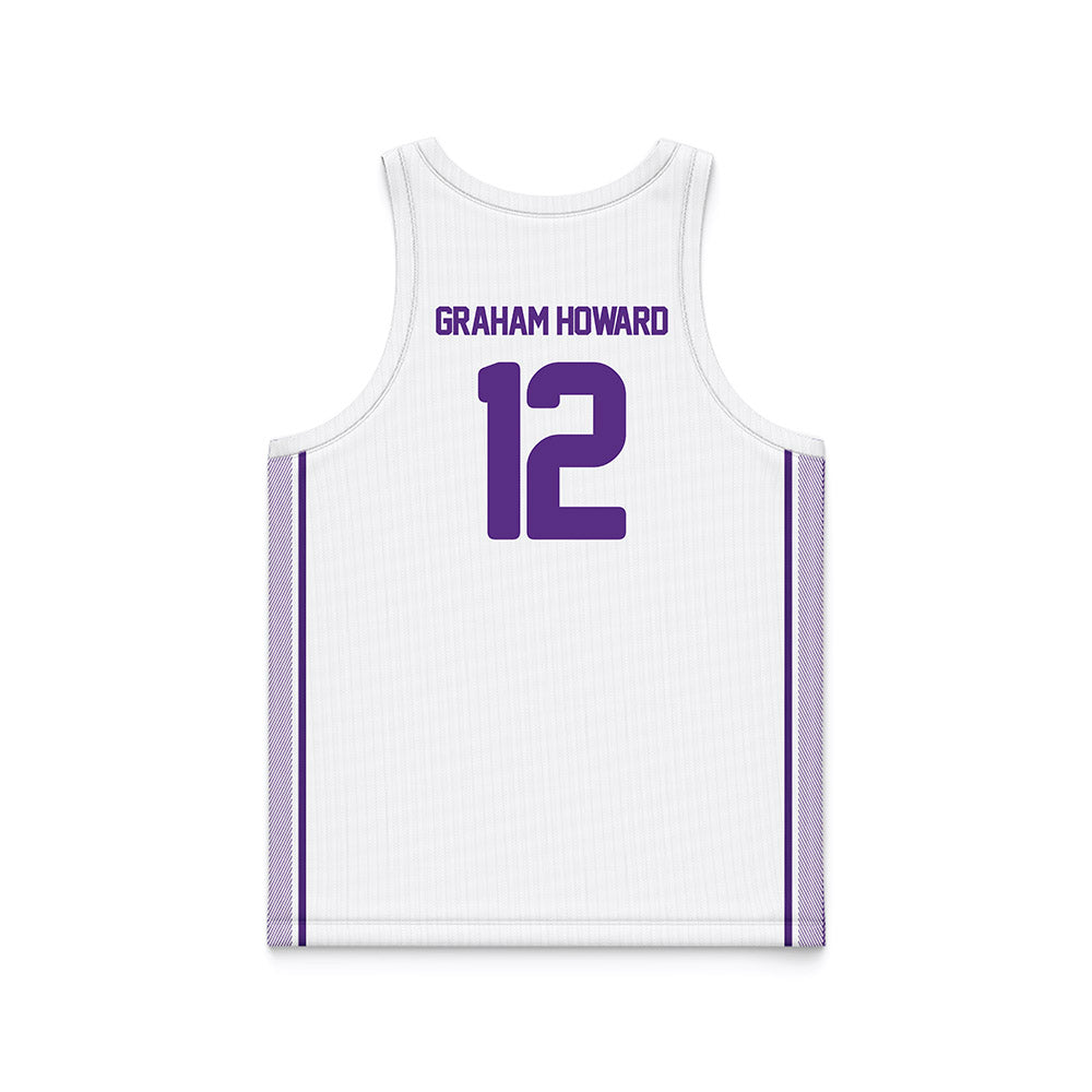 North Alabama - NCAA Men's Basketball : Cortez Graham Howard - white Basketball Jersey-1