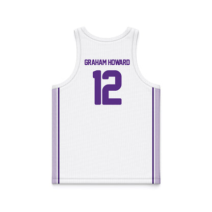 North Alabama - NCAA Men's Basketball : Cortez Graham Howard - white Basketball Jersey-1