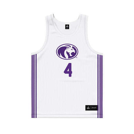 North Alabama - NCAA Men's Basketball : Jarron Talley - white Basketball Jersey-0