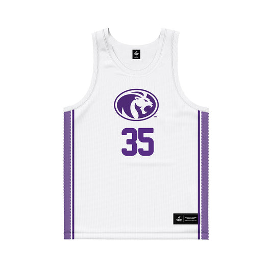 North Alabama - NCAA Men's Basketball : Jamal Albritton - White Basketball Jersey-0