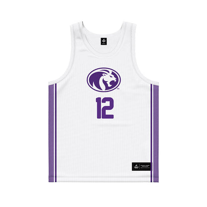 North Alabama - NCAA Men's Basketball : Cortez Graham Howard - white Basketball Jersey-0