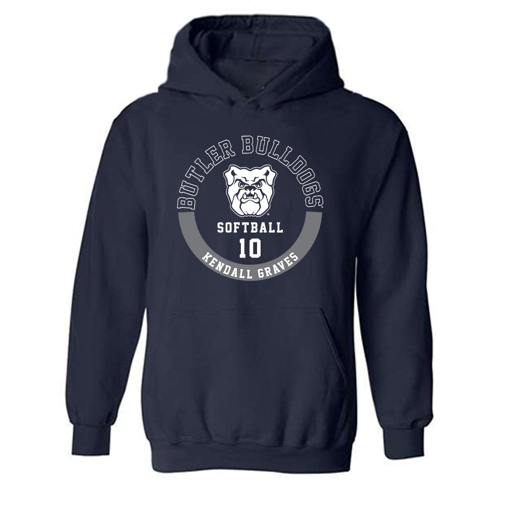 Butler - NCAA Softball : Kendall Graves - Generic Shersey Hooded Sweatshirt-0