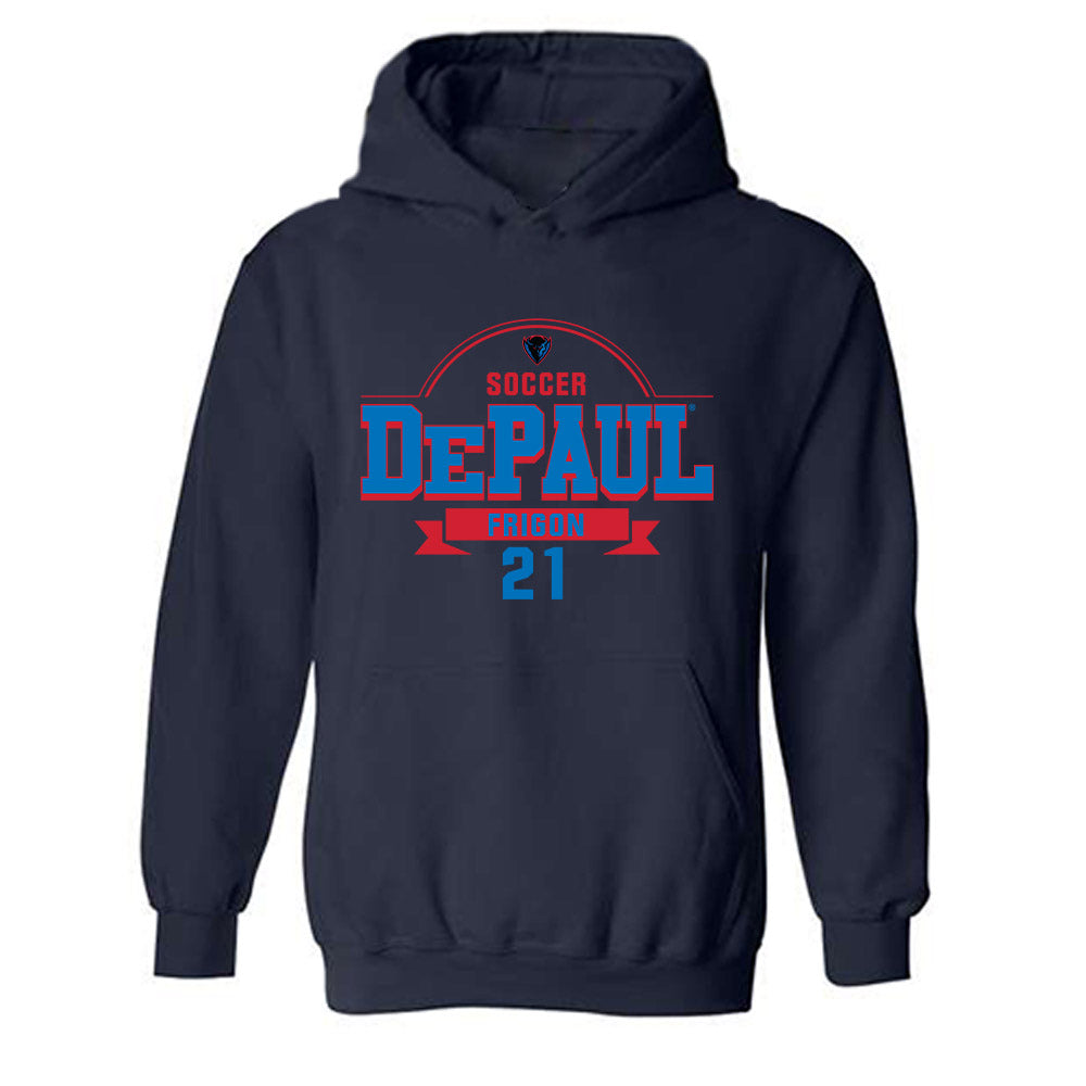 DePaul - NCAA Women's Soccer : Jericho Frigon - Classic Fashion Shersey Hooded Sweatshirt-0