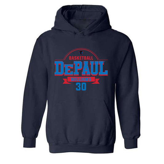 DePaul - NCAA Men's Basketball : Max Williams - Classic Fashion Shersey Hooded Sweatshirt-0