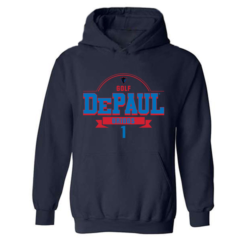 DePaul - NCAA Men's Golf : David Griggs - Classic Fashion Shersey Hooded Sweatshirt-0