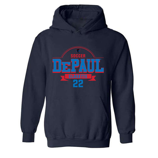DePaul - NCAA Men's Soccer : Jordan Clagette - Classic Fashion Shersey Hooded Sweatshirt-0