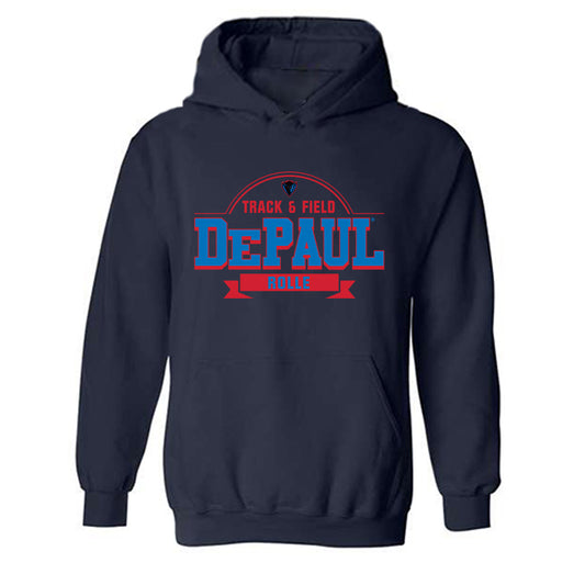 DePaul - NCAA Men's Track & Field : Meech Rolle - Classic Fashion Shersey Hooded Sweatshirt-0