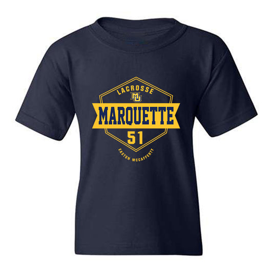 Marquette - NCAA Men's Lacrosse : Easton McCafferty - Fashion Shersey Youth T-Shirt-0