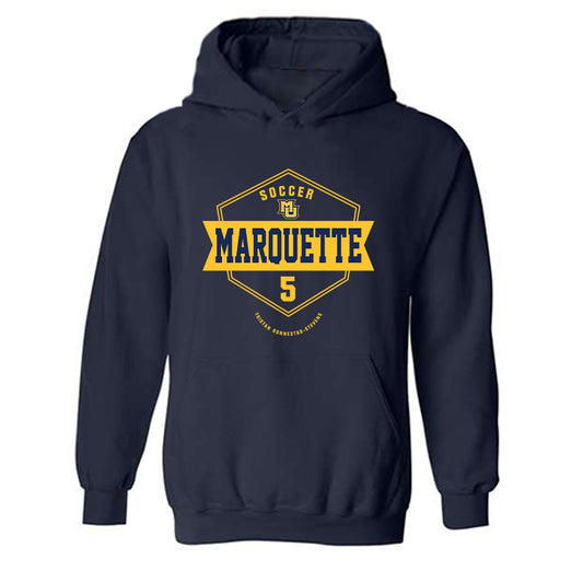 Marquette - NCAA Men's Soccer : Tristan Ronnestad-Stevens - Fashion Shersey Hooded Sweatshirt-0
