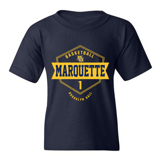 Marquette - NCAA Women's Basketball : Brooklyn Hall - Fashion Shersey Youth T-Shirt-0