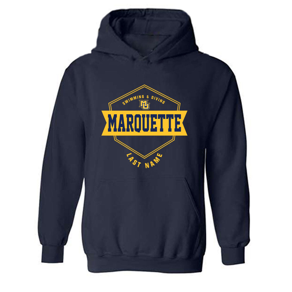 Marquette - NCAA Women's Swimming & Diving : Eliana Bosque - Fashion Shersey Hooded Sweatshirt-0