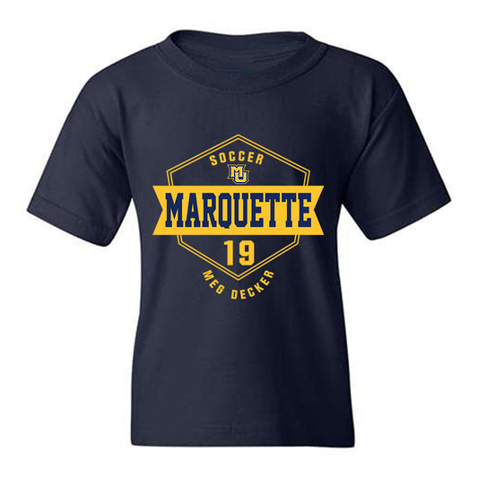 Marquette - NCAA Women's Soccer : Meg Decker - Fashion Shersey Youth T-Shirt-0