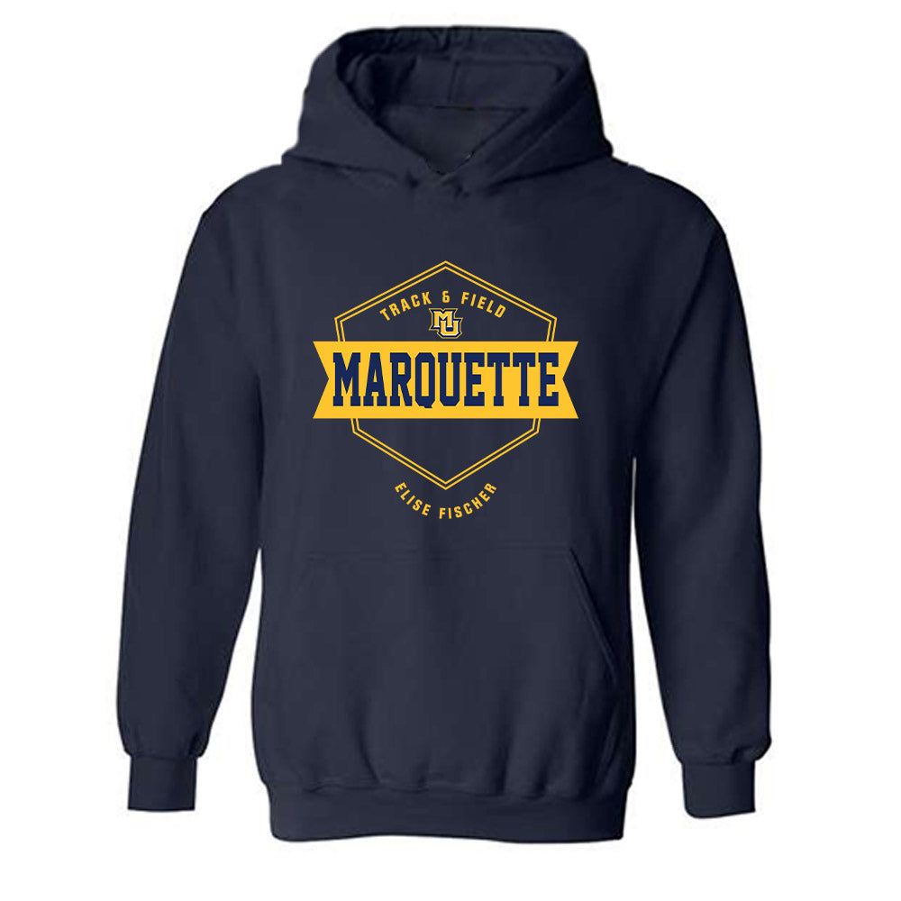 Marquette - NCAA Women's Track & Field : Elise Fischer - Fashion Shersey Hooded Sweatshirt-0