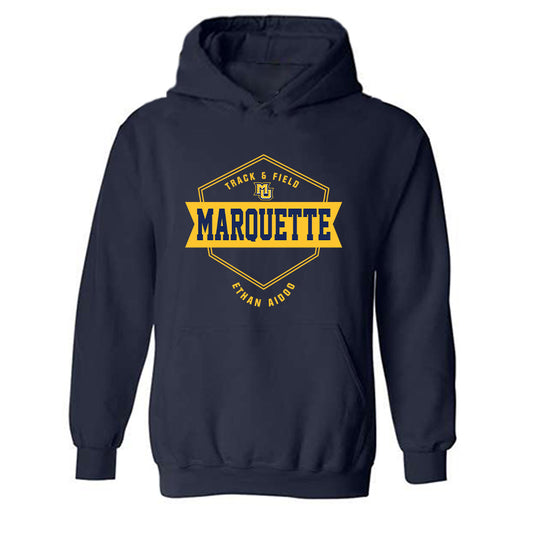 Marquette - NCAA Men's Track & Field : Ethan Aidoo - Fashion Shersey Hooded Sweatshirt-0