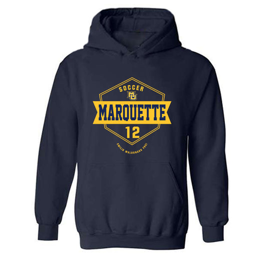 Marquette - NCAA Men's Soccer : Emilio Maldonado Frei - Fashion Shersey Hooded Sweatshirt-0