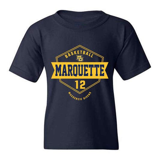 Marquette - NCAA Women's Basketball : Mackenzie Givens - Fashion Shersey Youth T-Shirt-0