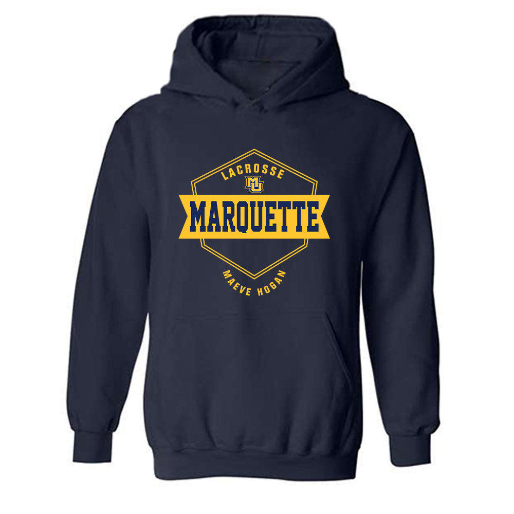 Marquette - NCAA Women's Lacrosse : Maeve Hogan - Fashion Shersey Hooded Sweatshirt-0